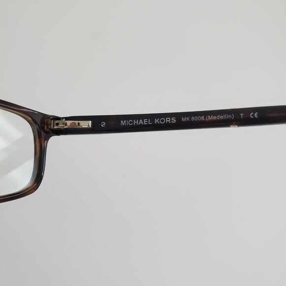NEW MICHAEL KORS Dark Tortoise Snake MEDELLIN Eyeglasses MK 8006-3010 52-16-140 - Picture 8 of 10